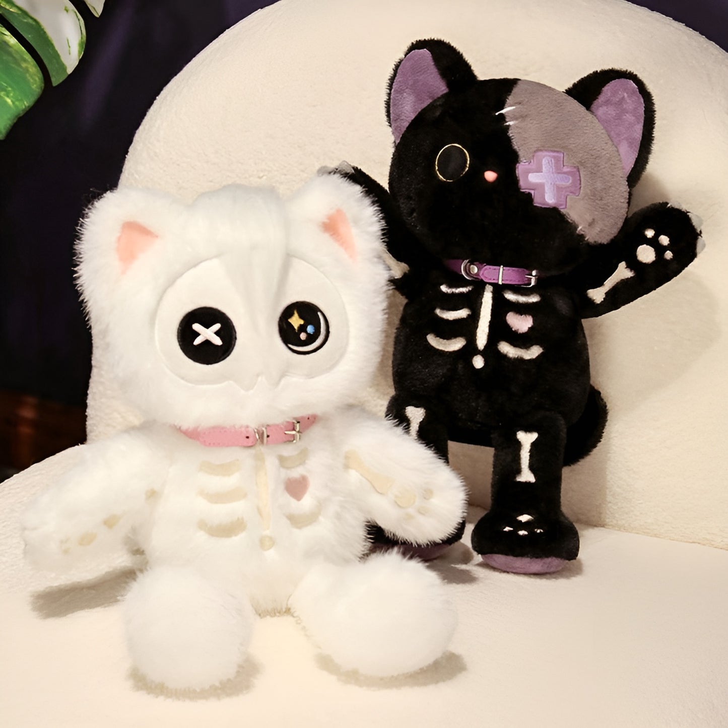 Kawaii Devil Skeleton Cat Plush Toy