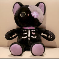 Kawaii Devil Skeleton Cat Plush Toy